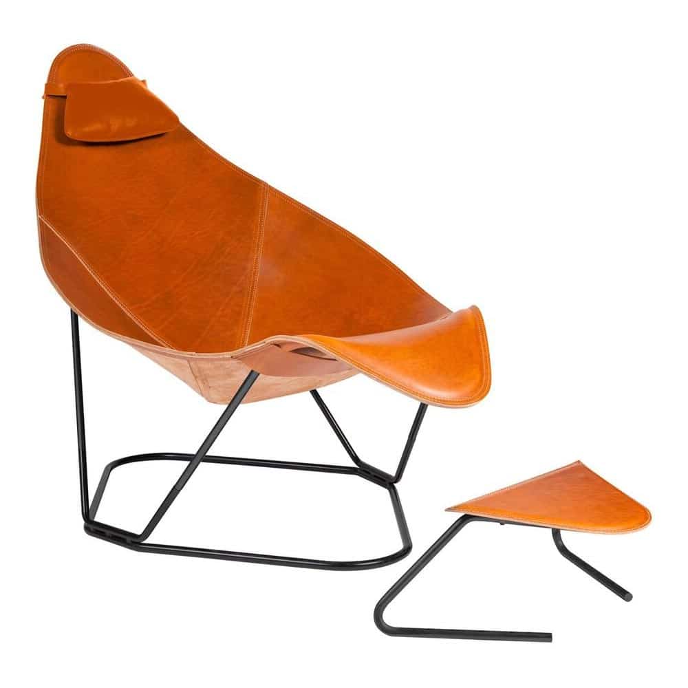 Fåtölj Abrazo Läder Inkl Fotpall & Nackkudde, Polo