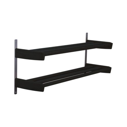 Meja skohylla svartbets 59cm vägg 2 plan