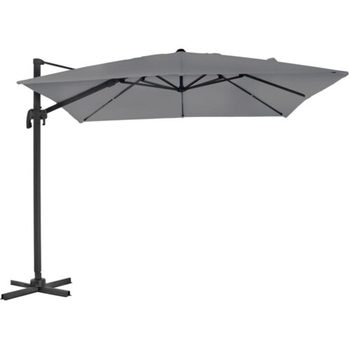 Linz frihängande parasoll grått fyrkantigt 300x300cm