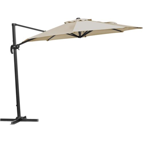 Linz frihängande parasoll khaki runt 300cm