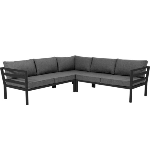 Weldon hörnsoffa svart