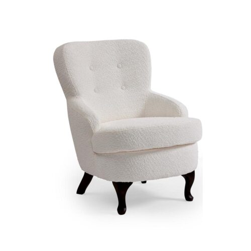 Elin fåtölj - tyg dolly vit