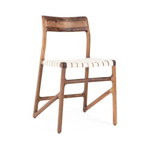 Fawn stol - oljad valnöt/ vitt band