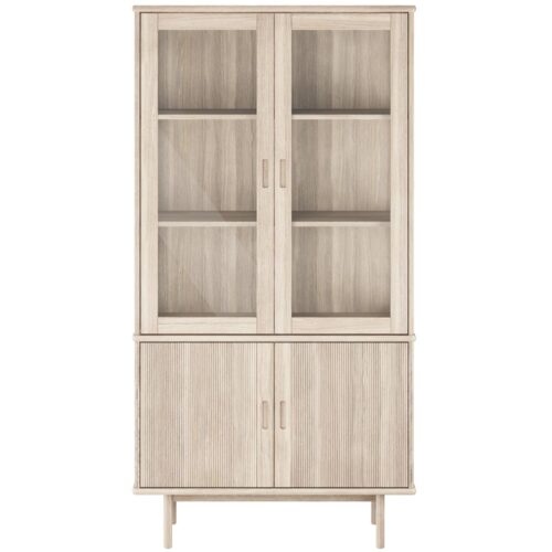 Casö 330 vitrinskåp vitoljad ek