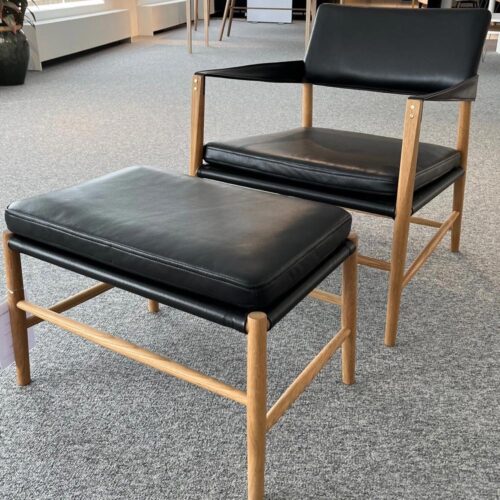 Bremen fåtölj + pall rea