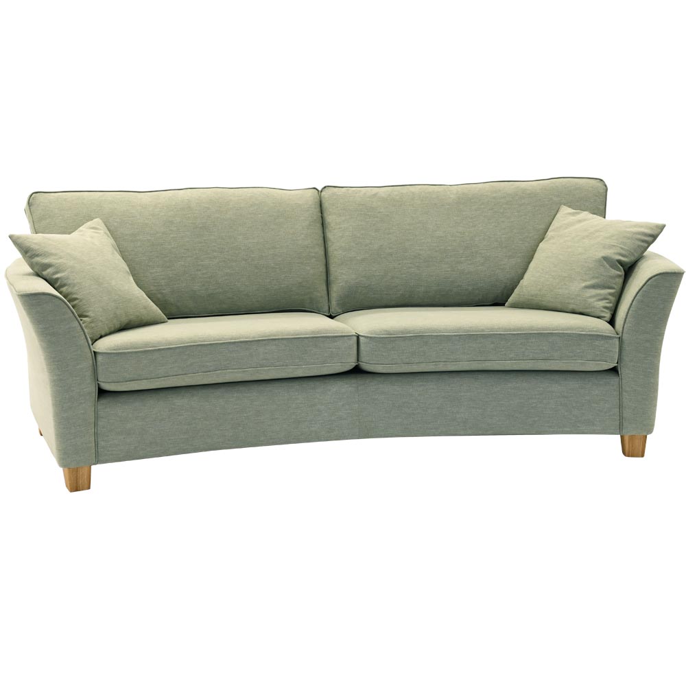 Valencia soffa svängd - tyg easy 13 ljusgrön