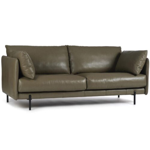 Morvane soffa - läder sauvage 610 grön