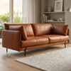 Morvane soffa - läder sauvage 665 brun